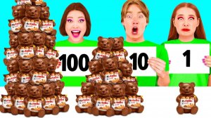 100 Слоев Еды Челлендж # Сумасшедшие Лайфхаки и Рецепты от Fun Challenge
