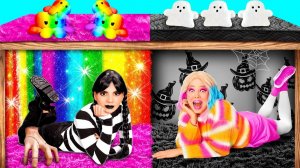 Секретные Домики под Кроватью с Уэнсдей Аддамс # Смешные Моменты от Fun Challenge