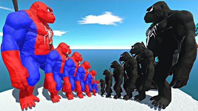 Первый, Человек-Паук, Кинг-Конг против Первого Dragon Ball Z, King Kong, Симулятор битвы Animal Revo