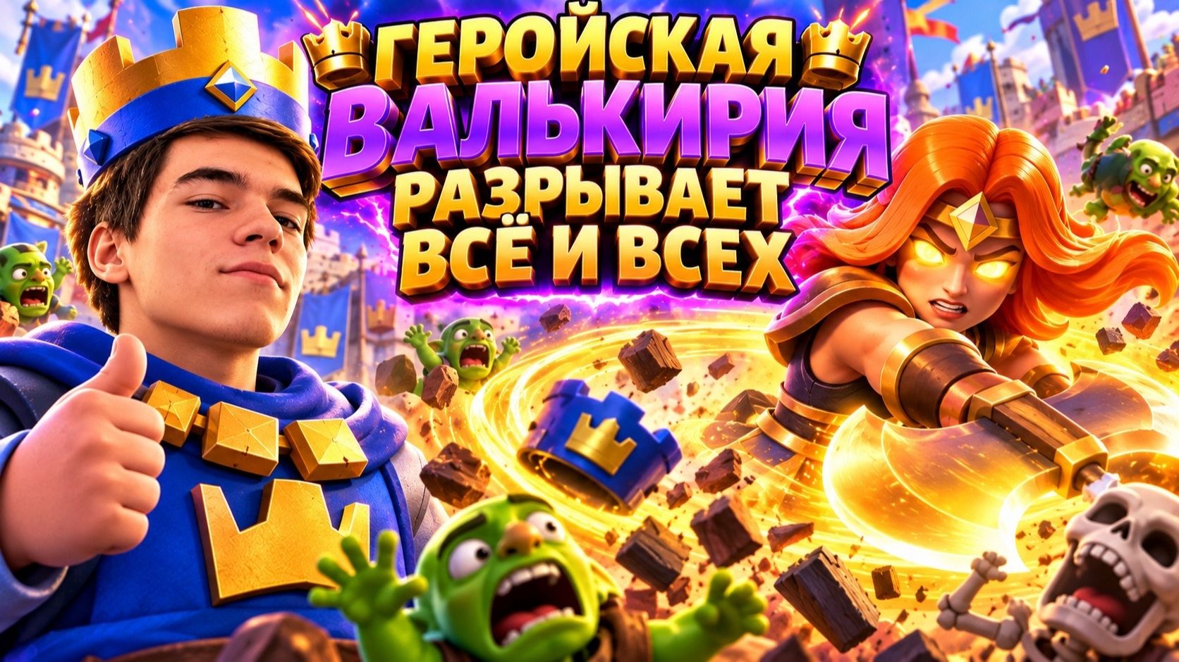 ГЕРОЙСКАЯ ВАЛЬКА РАЗРЫВАЕТ ВСЕХ НА 12600 КУБКОВ В CLASH ROYALE