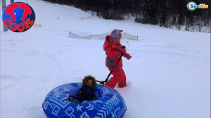 ✔ Кукла Беби Борн с Ярославой катаются на санках в Буковеле   Baby Born with Yaroslava in