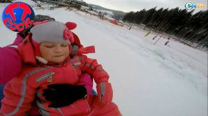 ✔ Кукла Беби Борн с Ярославой катаются на надувных санках   Doll Baby Born with Yaroslava
