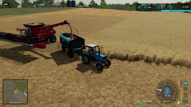 УБОРКА ПШЕНИЦЫ FS 22 Timelapse #1
