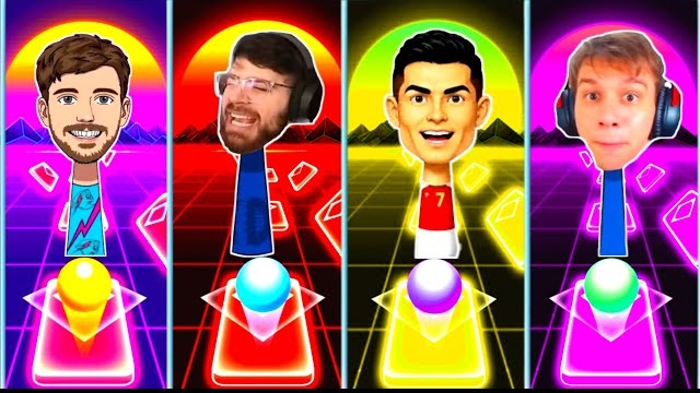 МОЙ СПРУНКИ ОС: TILES HOP — MRBEAST VS RONALDO VS PEDROGUNTLY VS LA COBRA! 🎮🔥