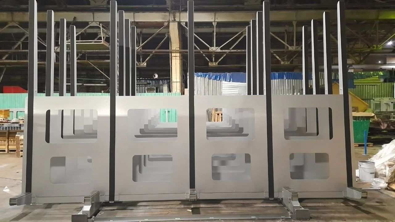 Раздвижная полуавтоматическая система хранения для стекла формата JUMBO (6000х3210). Механосфера