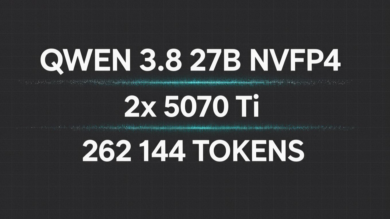 Qwen 3.8 27B локально на двух RTX 5070 Ti: 262к контекста и Claude Code без облака