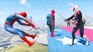 GTA 5 Человек-паук против супергероев, бейсбольная бита, компиляция трясогузок! #gta5