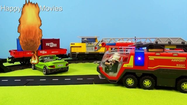 Пожарная машина и полицейская машина  Игрушечное видео для детей