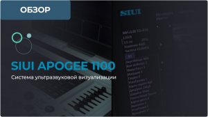 SIUI Apogee 1100 — портативная ультразвуковая система