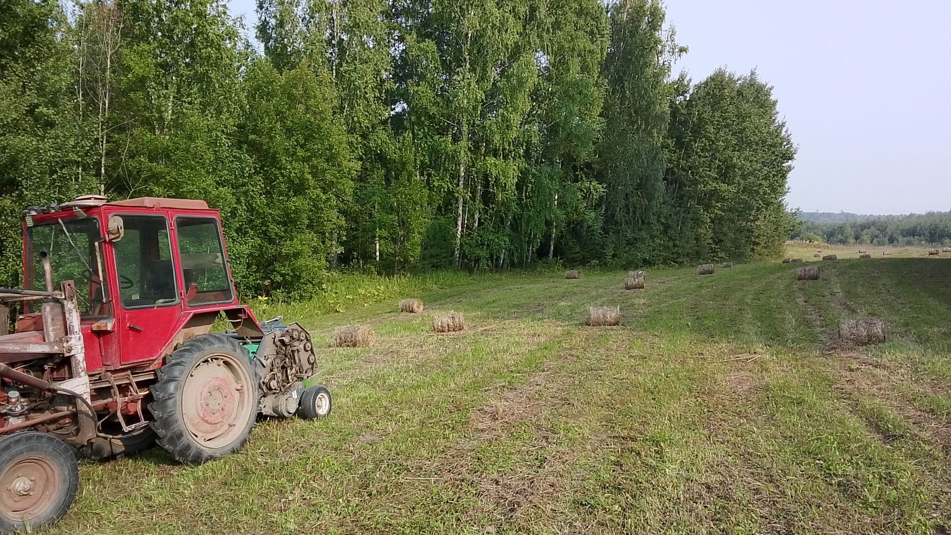 Прессование поля 4 гектара. Сломал подборщик . Прессую жирные валки. Трактор Т-25 с прессом 0850.