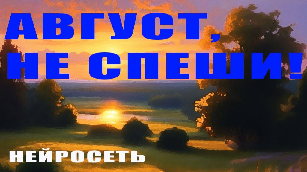 АВГУСТ, НЕ СПЕШИ (ремикс)! Слова: Владимир Гирченко. Музыка и исполнение: ИИ