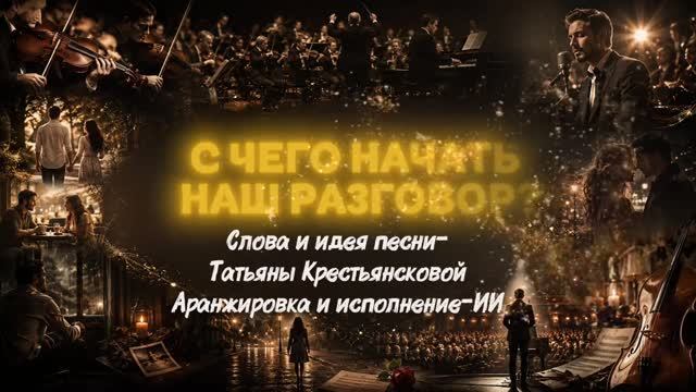 С ЧЕГО НАЧАТЬ НАШ РАЗГОВОР?.Автор идеи песни,слов-Татьяна Крестьянскова