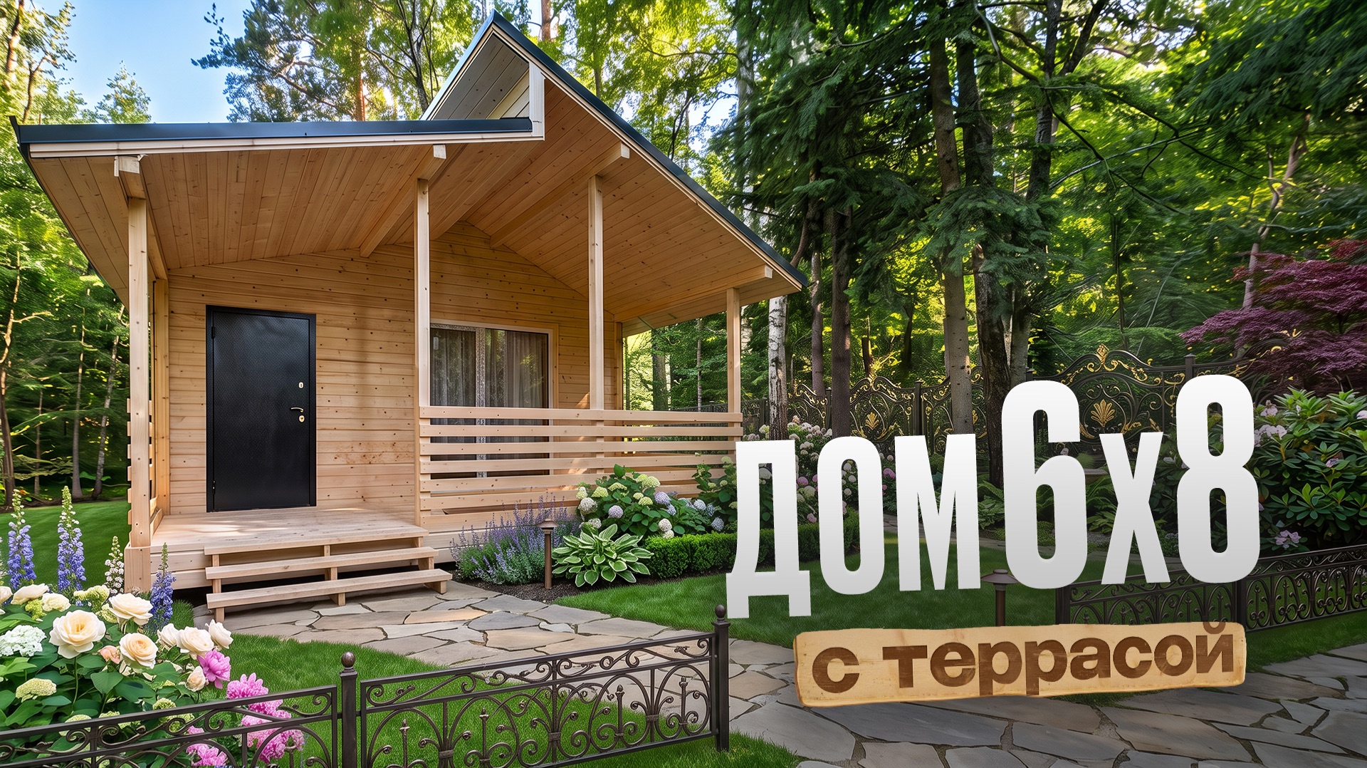 Обзор дома-шале Д75с комфорт 6х8м в лесу! 🏡