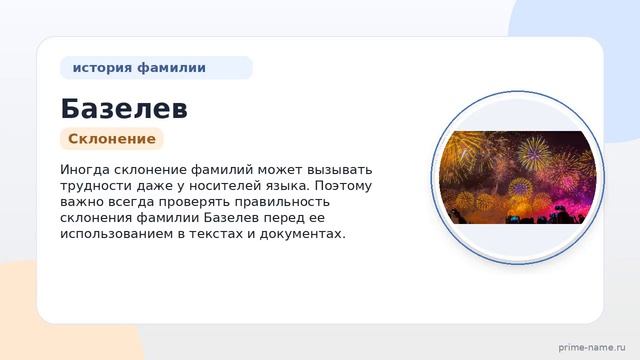 Происхождение и склонение фамилии Базелев: история и значение — SEO-заголовок для статьи.