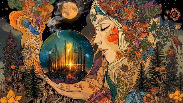 Лес, который Она видит в Кристалле, Горит 🌿 Трайбл-Даунтемпо для заземления, расслабления и концент