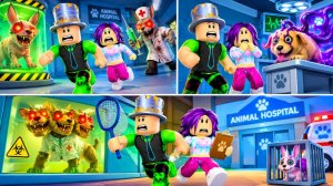 РАБОТАЕМ В БОЛЬНИЦЕ С АНОМАЛИЯМИ с дочкой в ROBLOX! Встретили НЕОБЫЧНУЮ аномалию животных!