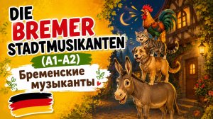 Бременские музыканты на немецком (A1–A2) | Die Bremer Stadtmusikanten