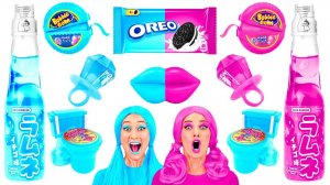 Розовая Еда vs Голубая Еда Челлендж _ Забавные Кухонные Лайфхаки с