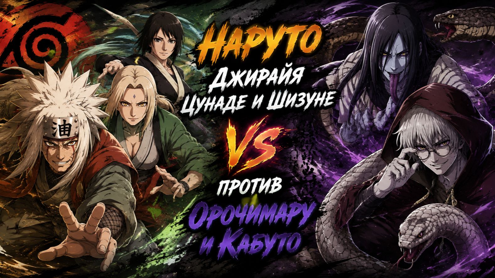 Наруто Джирайя Цунаде и Шизуне против Орочимару и Кабуто🔥🔥Смотреть Топ-100 аниме все серии подряд
