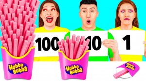 100 Слоев Еды Челлендж # Удивительные Лайфхаки и Хитрости от Fun Challenge