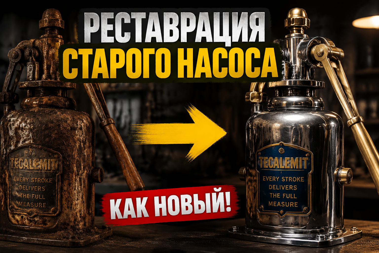 Реставрация ржавого насоса Tecalemit: проверка старого насоса