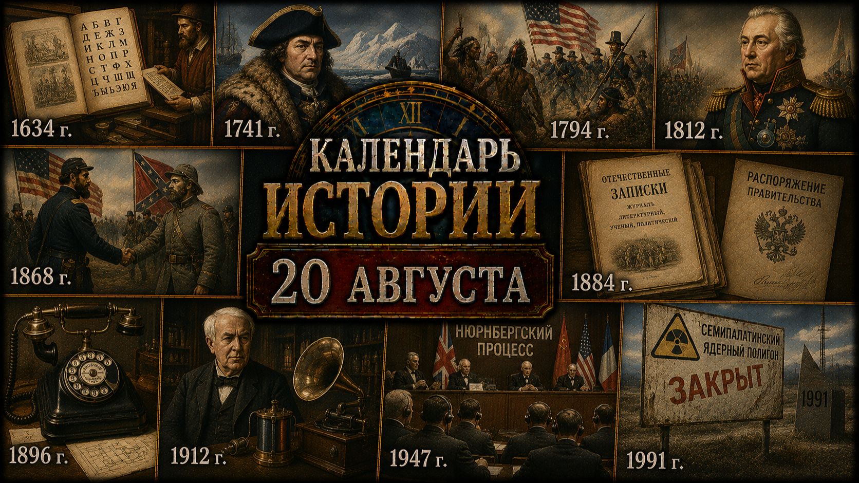 КАЛЕНДАРЬ ИСТОРИИ 20 АВГУСТА