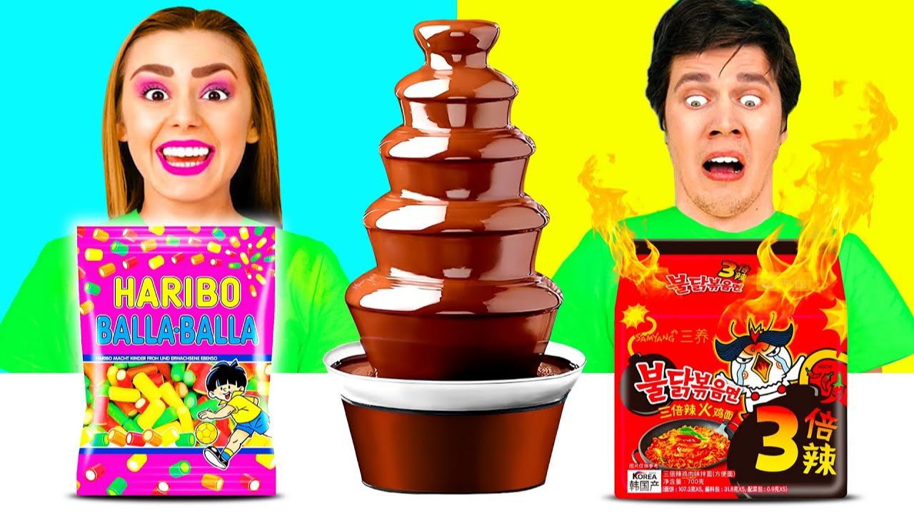 Шоколадный Фонтан Челлендж # Забавные Лайфхаки с Едой C Ideas4Fun Challenge