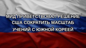 МИД приветствовал решение США сократить масштаб учений с Южной Кореей