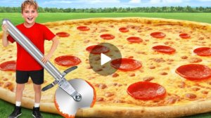 🍕 Кулинарный ЧЕЛЛЕНДЖ! Огромное против маленького⚡
