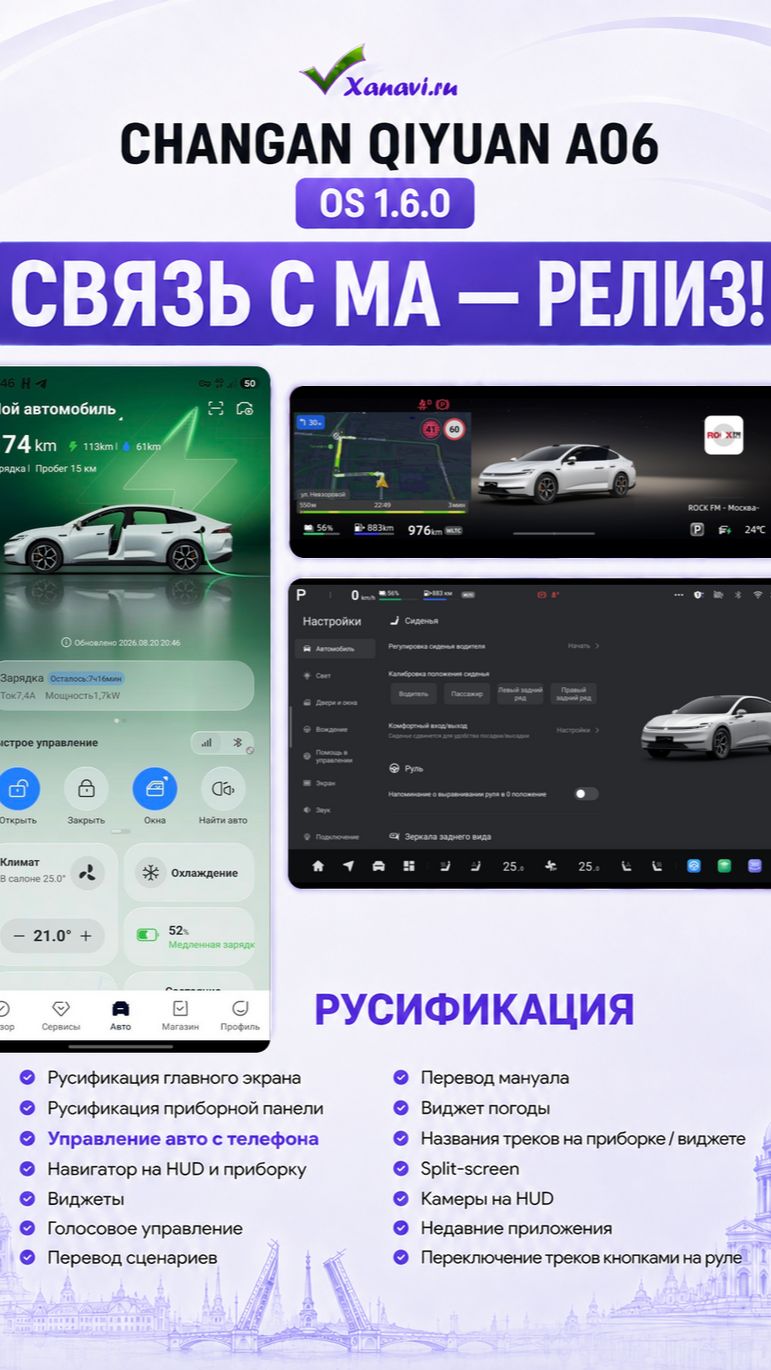 Changan Qiyuan A06 1.6.0-СВЯЗЬ С МАСТЕР АККАУНТОМ РЕЛИЗ! НОВЫЕ ФИШКИ РУСИФИКАЦИИ!