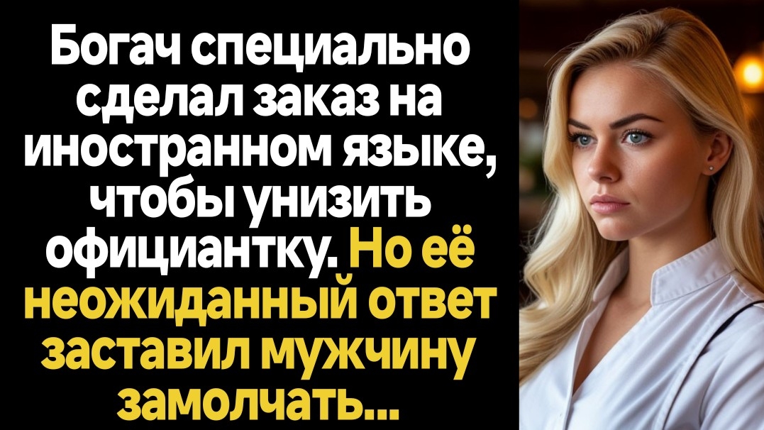 ИСТОРИИ ИЗ ЖИЗНИ/Богач хотел унизить официантку и сделал заказ на/РЕАЛЬНЫЕ ИСТОРИИ/Жизненные истории