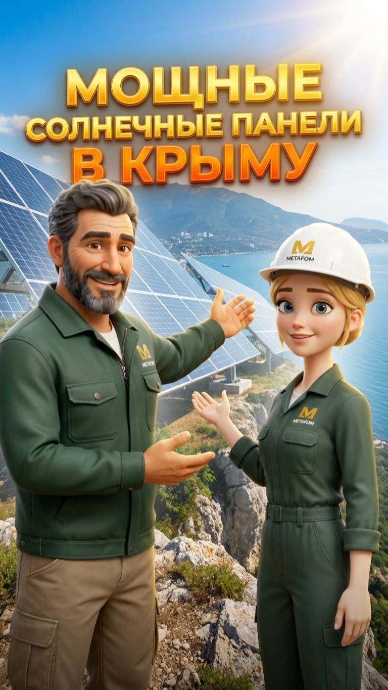 Самые мощные солнечные панели в Крыму