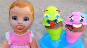 Luvabella doll playing with toy ice cream