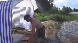 СПОЙМАЛ КРУПНОГО ЛЕЩА! ПОСТАВИЛ ПАЛАТКУ!