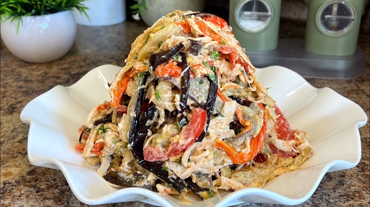 Салат - Бомба! Салат с баклажанами, ну очень вкусный! УСПЕЙТЕ приготовить Пока ЛЕТО Не закончилось!