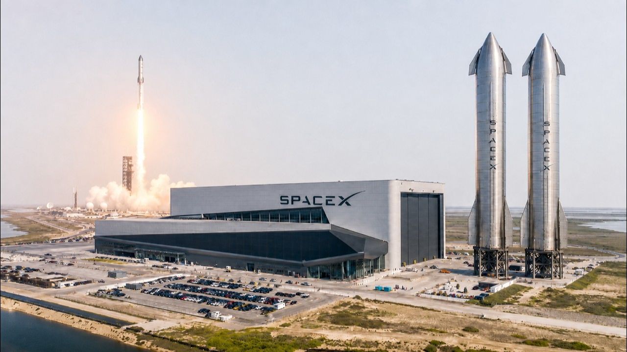 Внутри завода SpaceX за $3.000.000.000