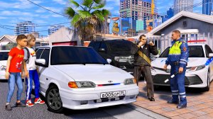 ОПЕРСКАЯ ЕЗДА В GTA 5 - ШКОЛЬНИКИ НА ПРИОРЕ И ЧЕТЫРКЕ ДЕРЗЯТ ДПС ЗА ТОНИРОВКУ! 🌊ВОТЕР