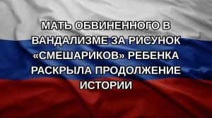 Мать обвиненного в вандализме за рисунок «Смешариков» ребенка раскрыла продолжение истории