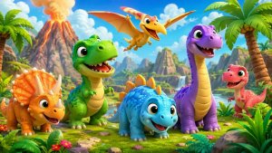 Динозавры, развивающие игры для детей.
