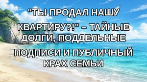 «Ты продал НАШУ квартиру?!» – Тайные долги, поддельные подписи и публичный крах семьи