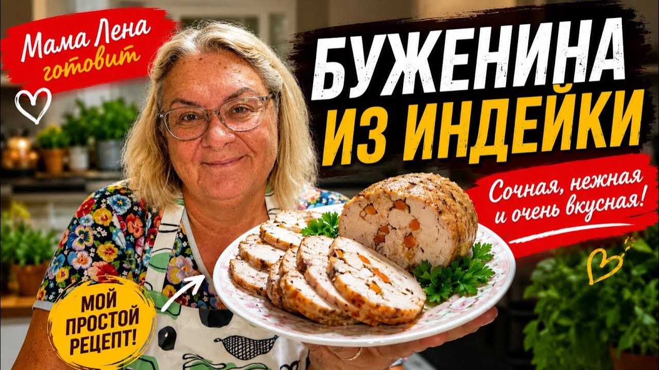 🔥 БУЖЕНИНА ИЗ ИНДЕЙКИ — СОЧНАЯ, НЕЖНАЯ И ОЧЕНЬ ВКУСНАЯ! Мой простой рецепт