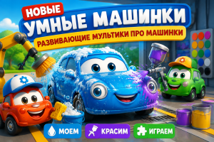 Умные машинки: развивающие мультфильмы для малышей