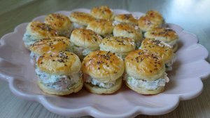 ВКУСНАЯ ЗАКУСКА ИЗ СЛОЕНОГО ТЕСТА -БЫСТРО, ПРОСТО И ВКУСНО!