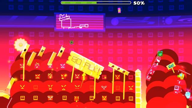 прохождение уровня FUNHOUSE в Geometry Dash