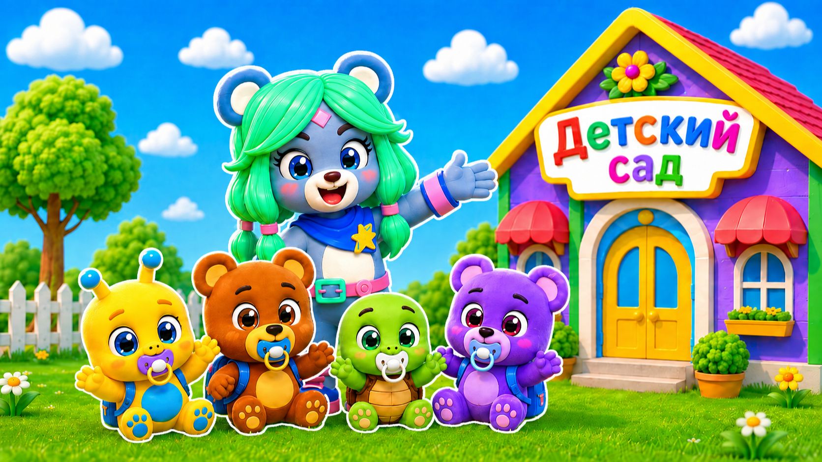 🌈Я ПОСТРОИЛА ДЕТСКИЙ САД ДЛЯ ДЕТЕЙ В ИГРЕ СУПЕР МИШКА SUPER BEAR ADVENTURE