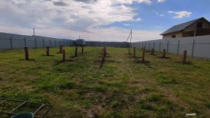 Обжигаю сваи,выравниваем участок,бытовая техника в кунге.Часть-8