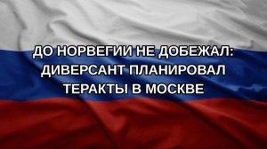 До Норвегии не добежал: Диверсант планировал теракты в Москве