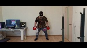 Швунг гирь по 16 кг 347 раз! подъем гирь на бицепс 417 повторений!