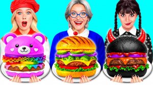 Кулинарный Челлендж# Уэнсдей Против Бабушки # Удивительный Челлендж с Едой