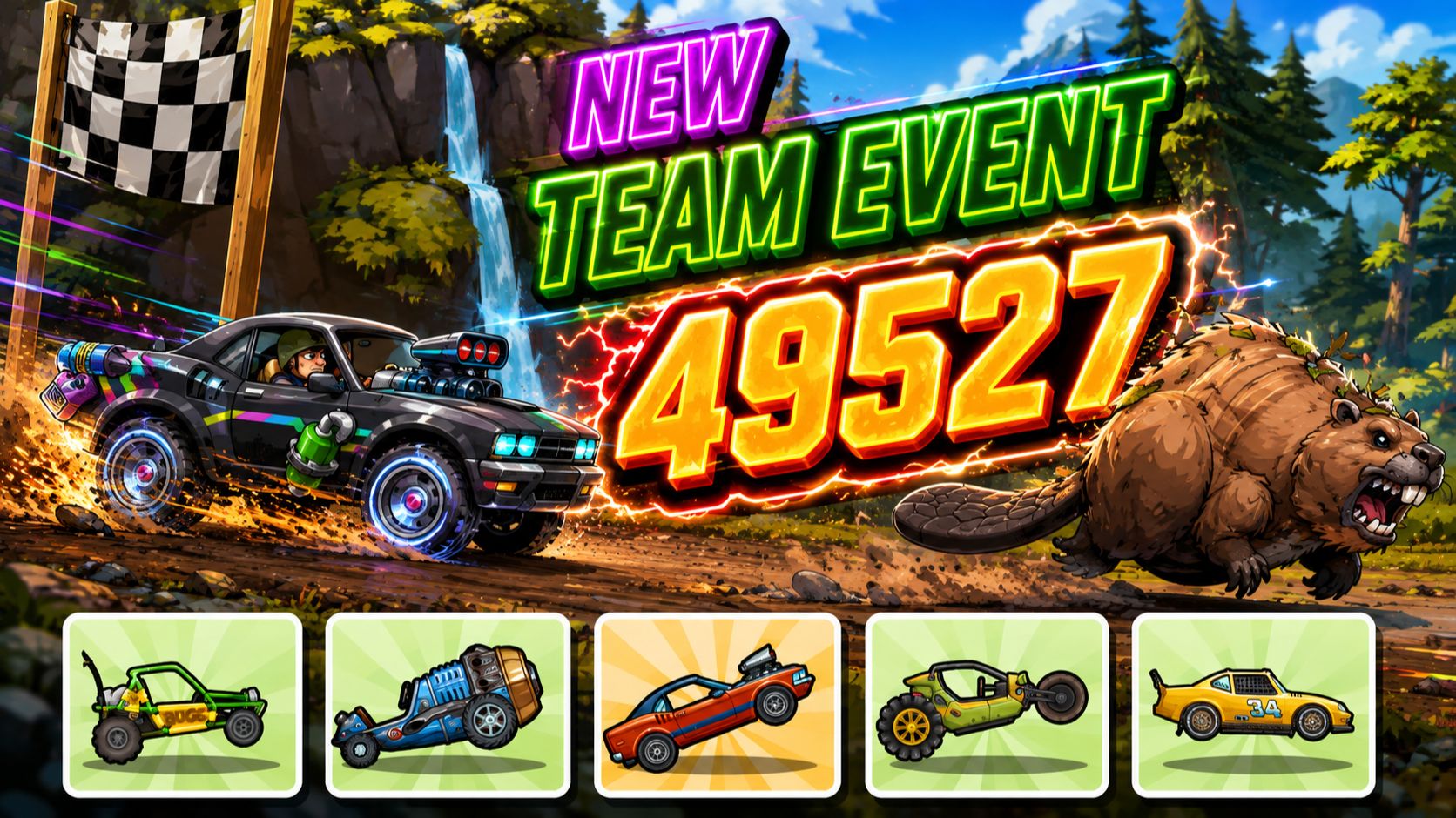 ❗🔔 49527 NEW Team Event (Ground Control) - Hill Climb Racing 2